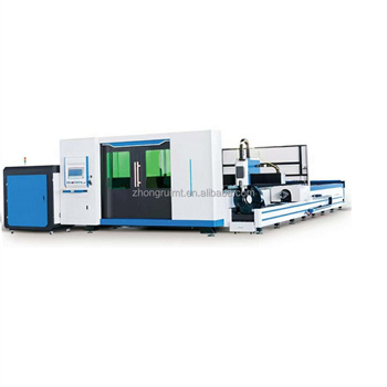 Enfermita CNC Alta Potenco 6000W Metala Fibro Laser Tranĉa Maŝino Kun Interŝanĝa Platformo